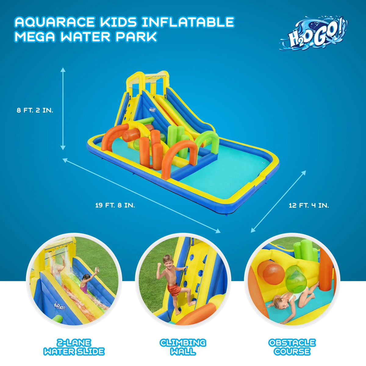 Inflatable Water Park with Air Blower D9635