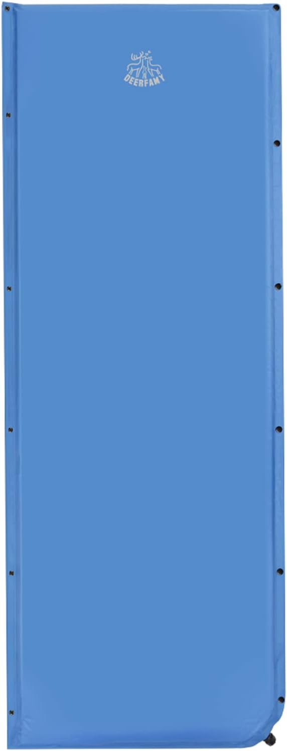 25 Inch Self Inflating Sleeping Foam Pad Camping Mat 4 R-Value Blue 1 Pack N482049