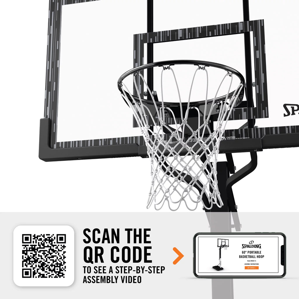 60 In. Acrylic Portable Basketball Hoop F4952