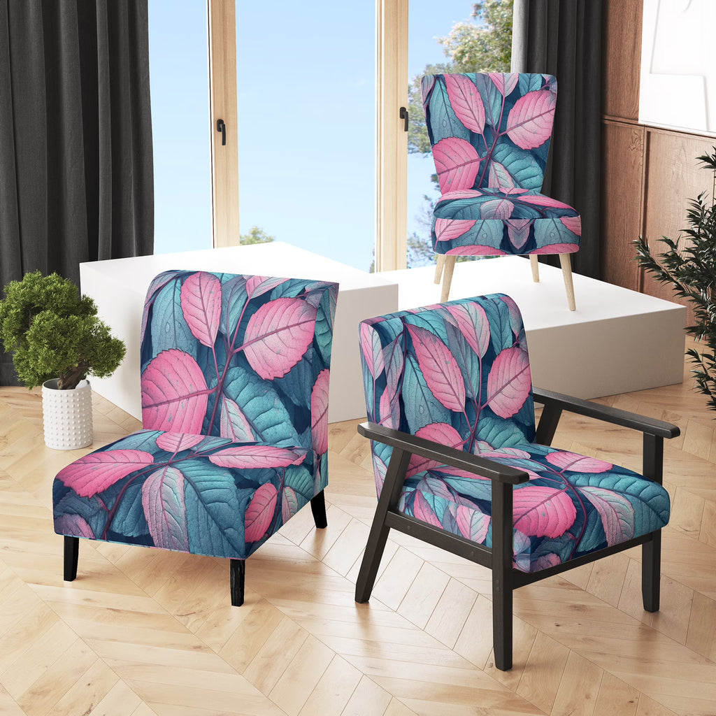 Upholstered Traditional Accent Chair and Floral Arm Chair G344295