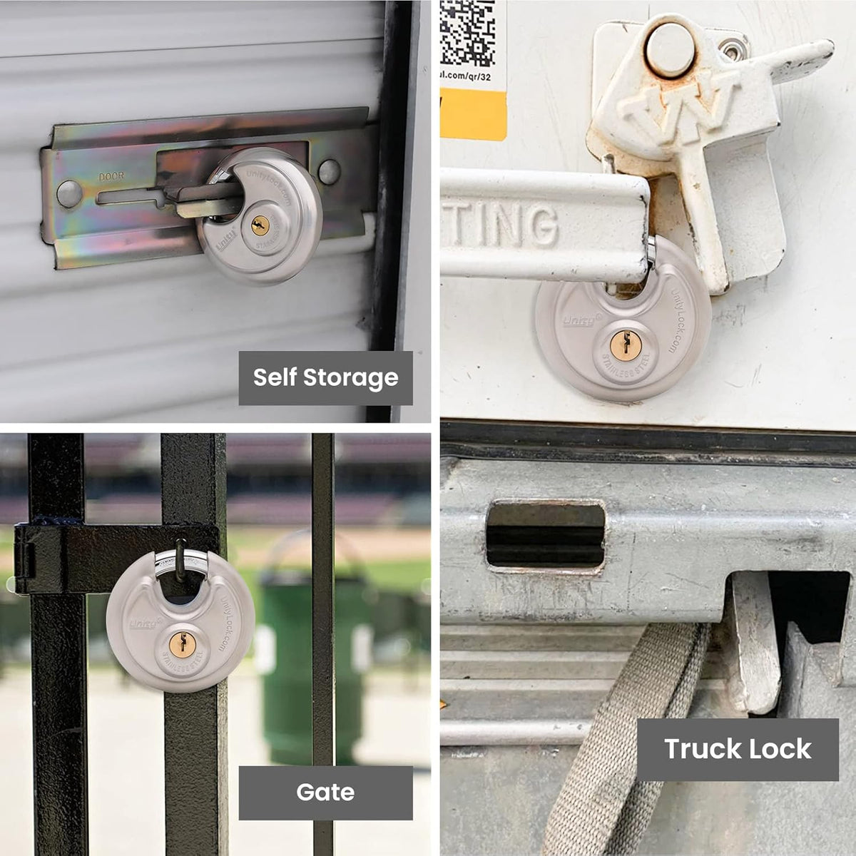 Stainless Steel Disc Padlock, Same Key Open, 2-3/4" (70mm), 12 A8217
