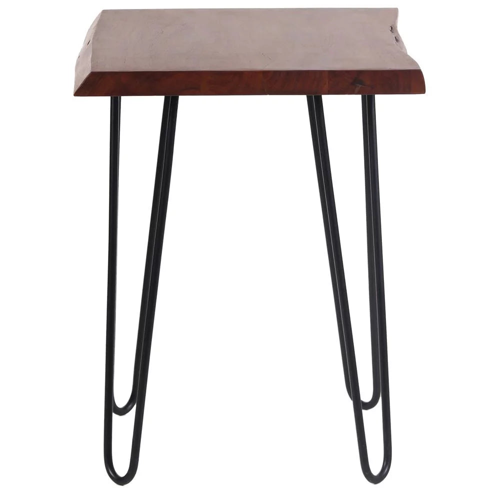 Acacia Live Edge End Table with Hair Pin Legs O801
