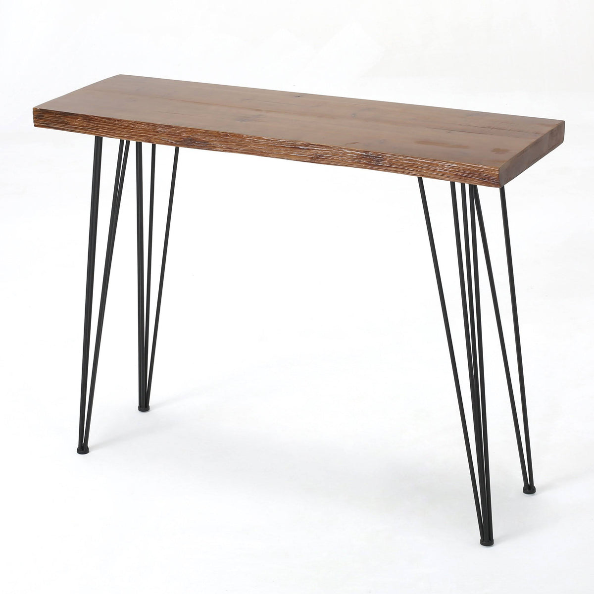 Industrial Faux Live Edge Rectangular Bar Table O432728