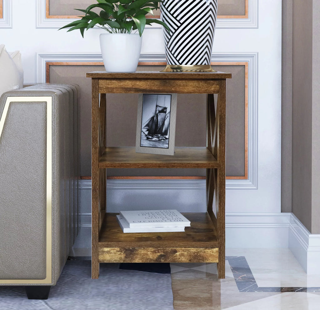 Wood 3-Tier End Table O971824