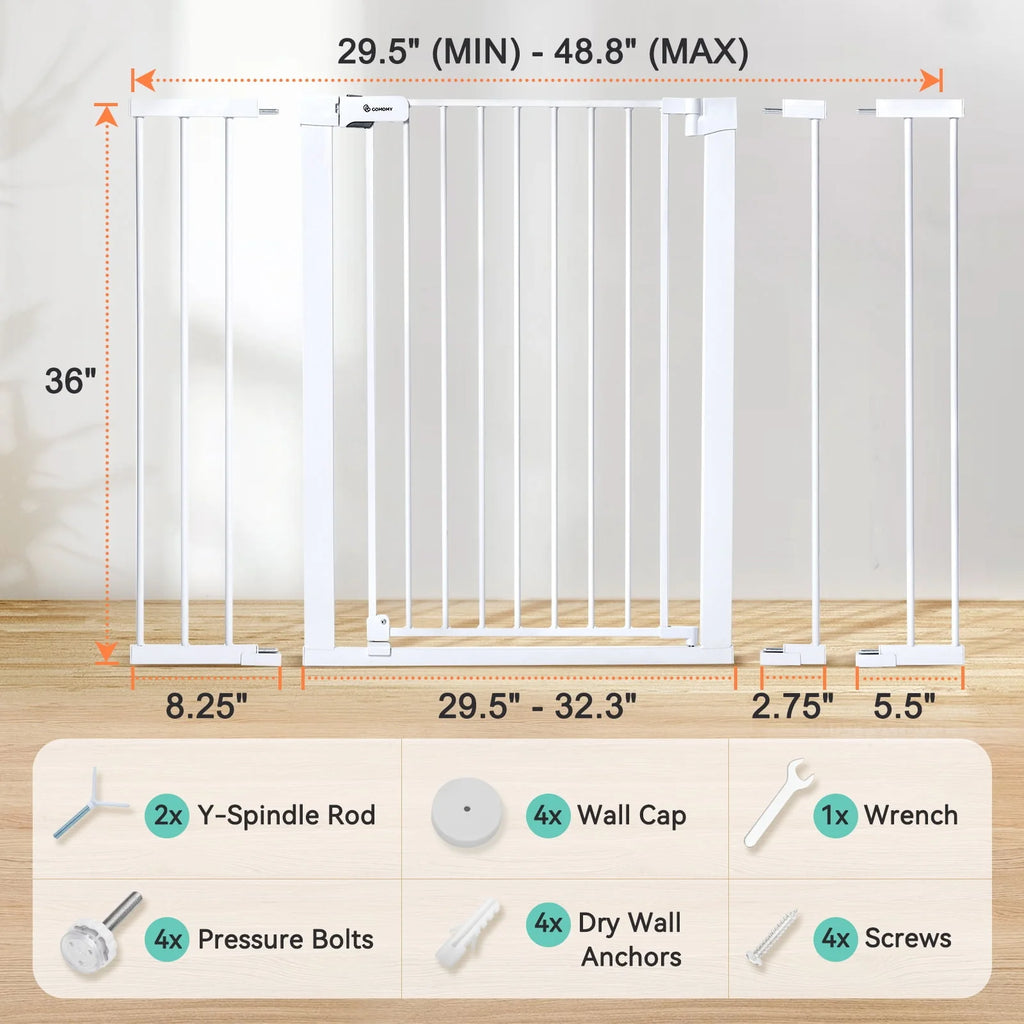 36'' Extra Tall 29.5-48.8'' Wide Baby Gate X3268