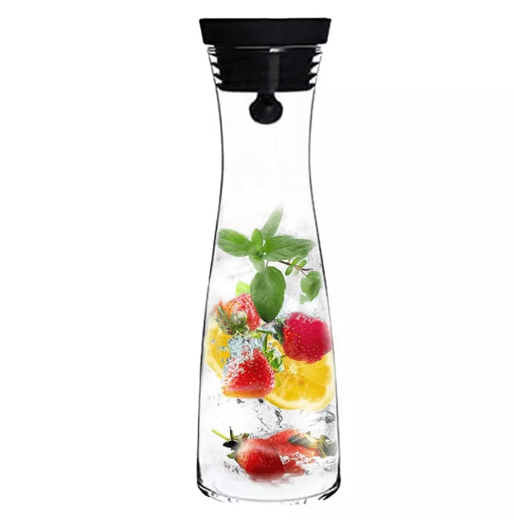 50 oz Glass Pitcher with Stainless Steel Lid and Brush F35979