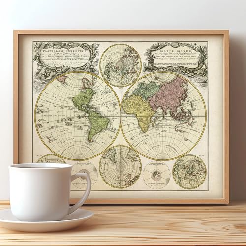 11x14 Unframed Old World Map Art Print L761
