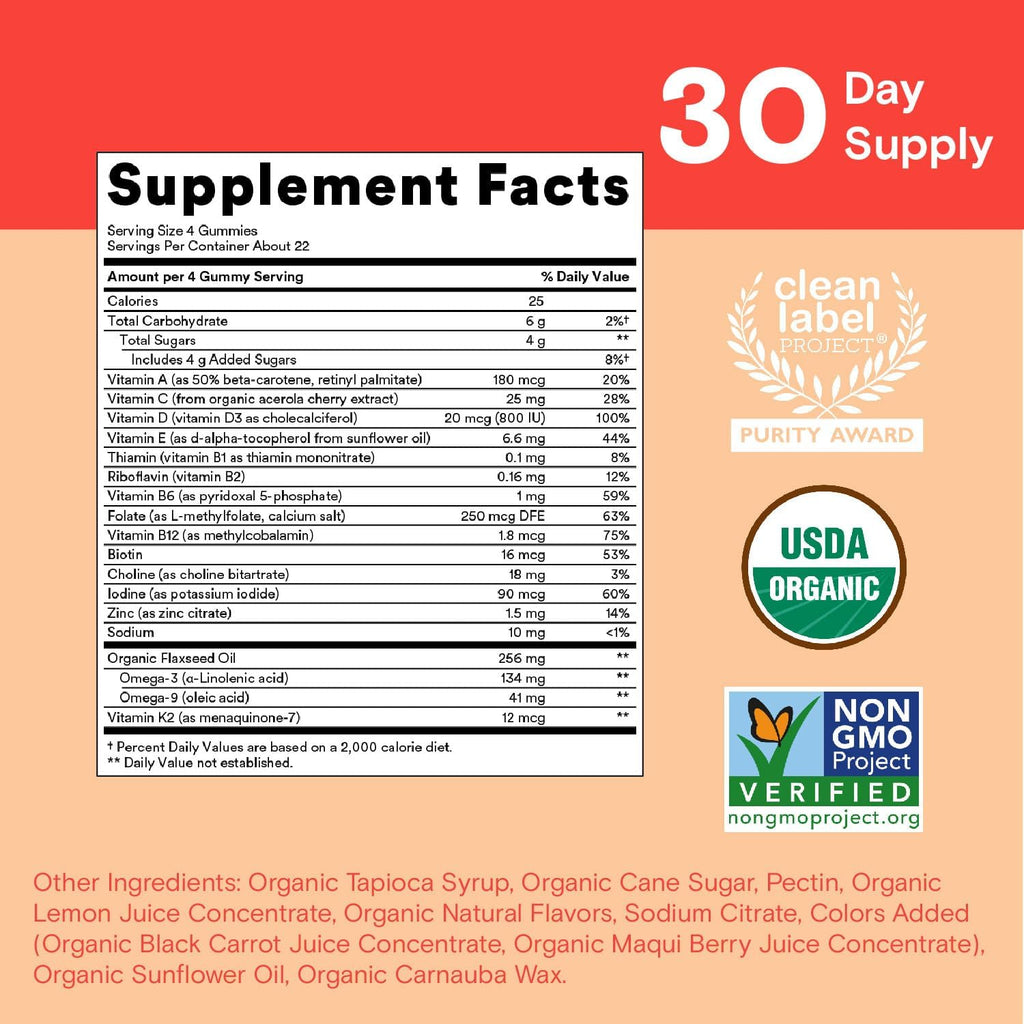 Organic Kids Multivitamin Gummies, 120 Count E85675