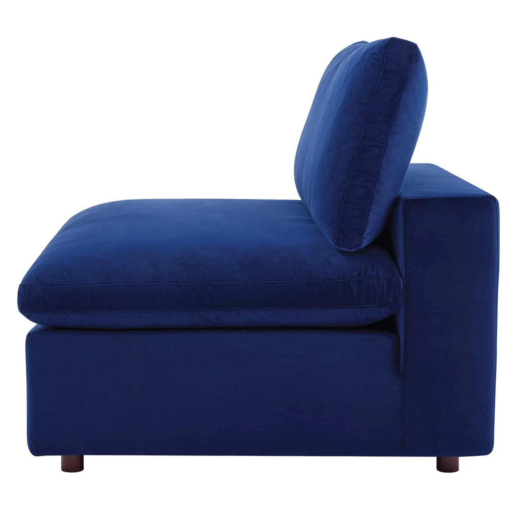 Blue Navy Velvet Sectional Sofa Set J106294
