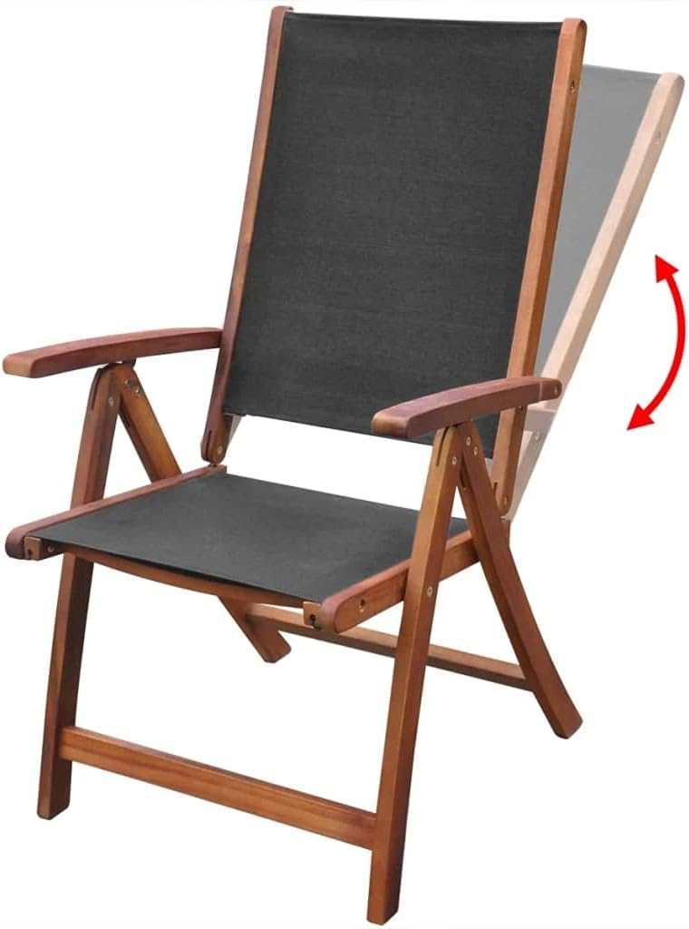 2X Solid Acacia Wood Garden Folding Chair D2570