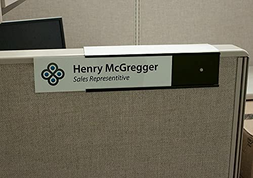 Black 8" x 2" Aluminum Nameplate Holder D2828