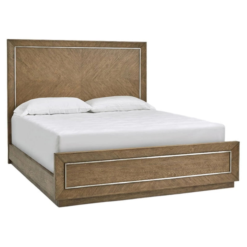 Solid Wood and Veneer King Panel Bed T417