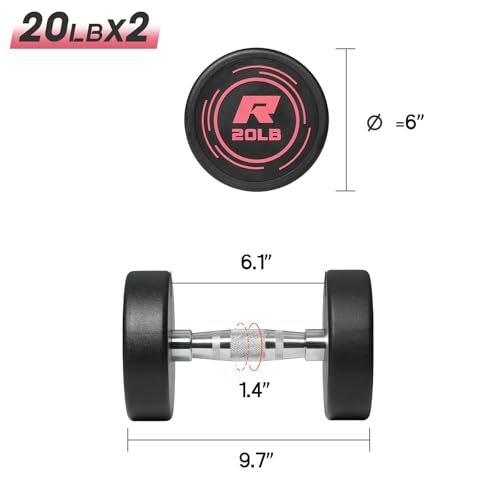 PVC Coated Pink Round Dumbbells Set with Non-Slip Handle O353