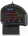 One Handed Mechanical Gaming Keyboard with Blue Switches and RGB Backlit C979225
