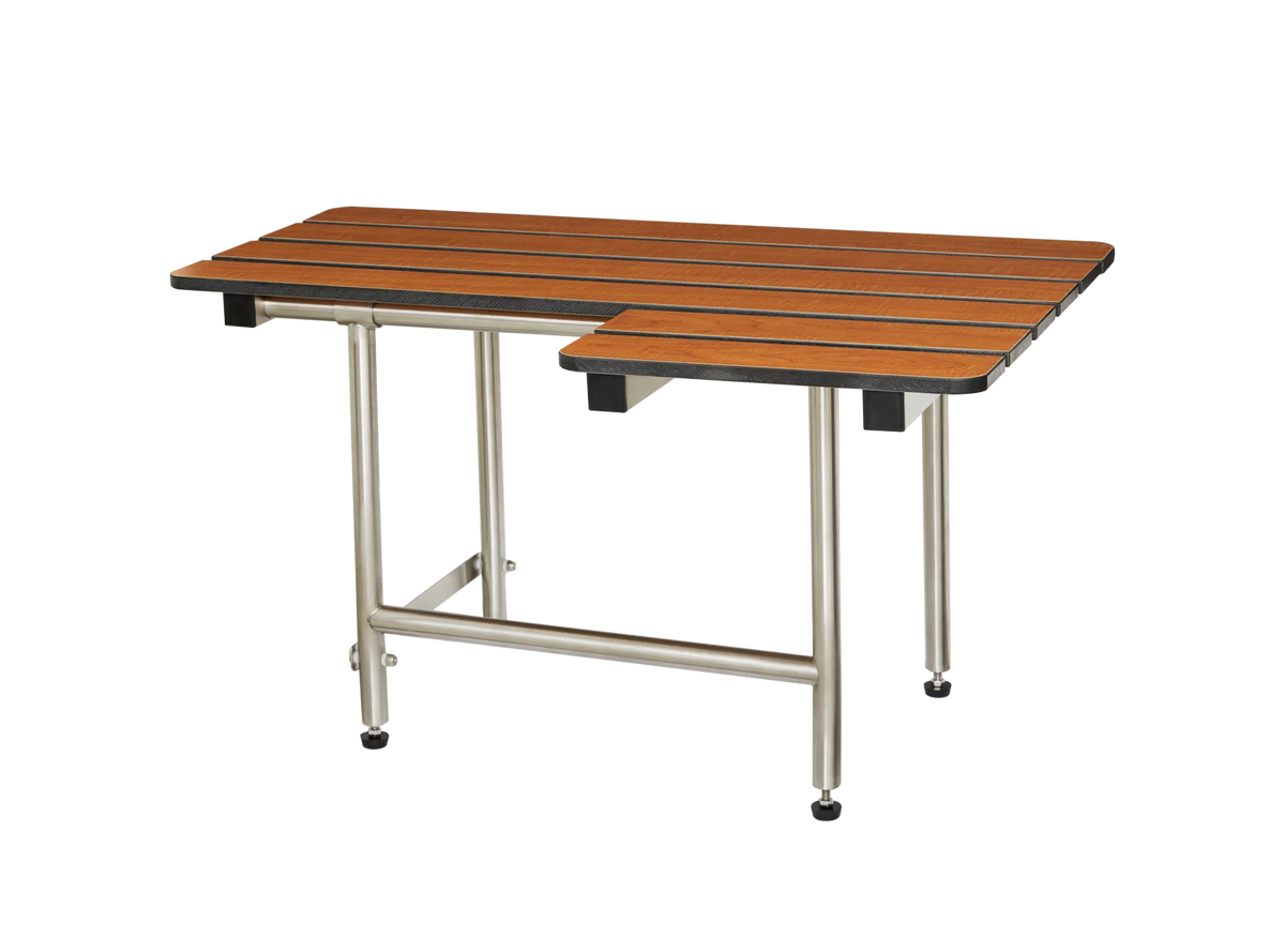 26-inch x 22.5-inch Bariatric Wall Mount Folding Transfer Bench Shower Seat with Legs K513798