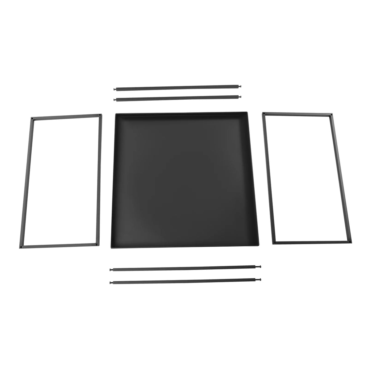Black Metal Tray End Table Y730