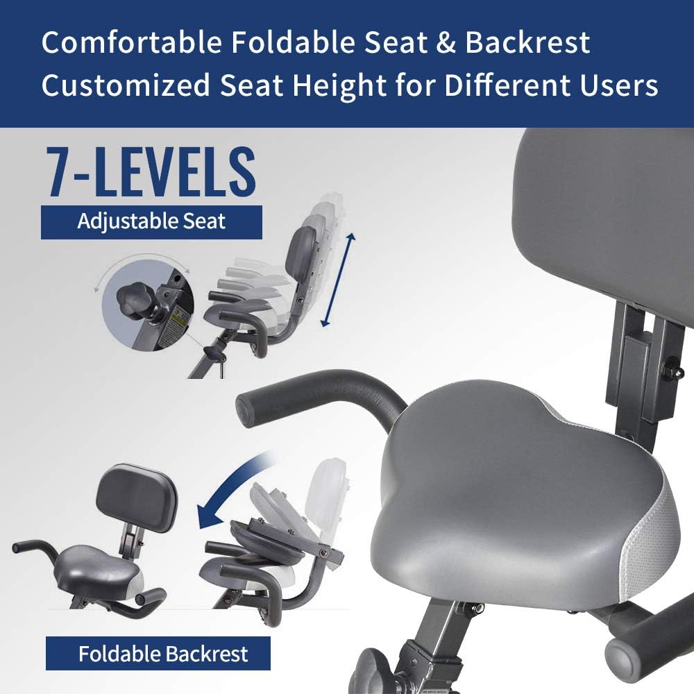 Folding Exercise Bike with LCD Monitor J43247