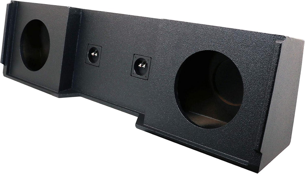 10-Inch Dual Down-Fire Subwoofer Boxes with Bed Liner Finish O633