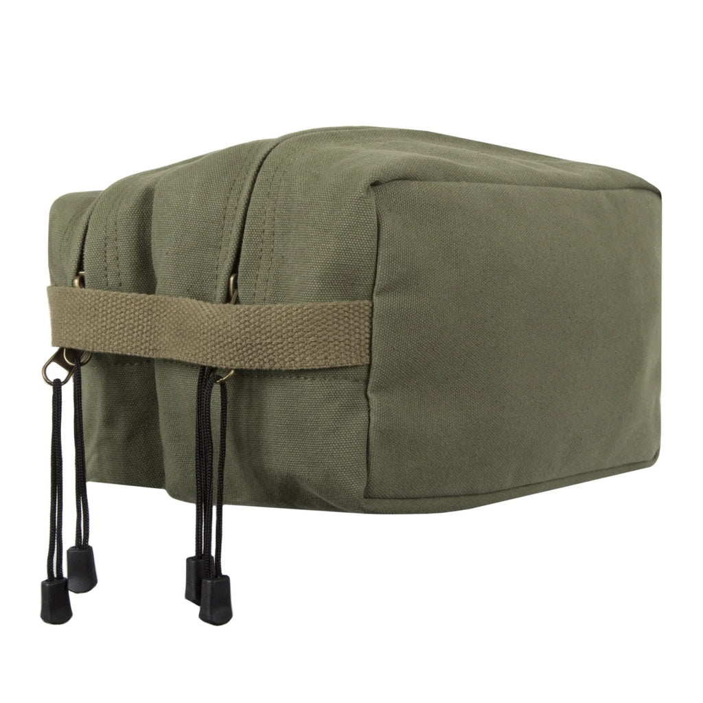Olive Canvas Travel Toiletry Dopp Kit Bag E487438