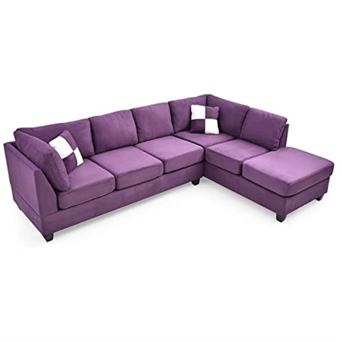 Purple Microsuede Sectional O561