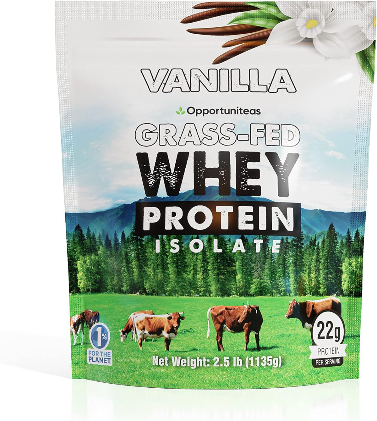 Unflavored Grass Fed Whey Protein Powder Isolate, 2.5 Pounds Pack of 2 S249