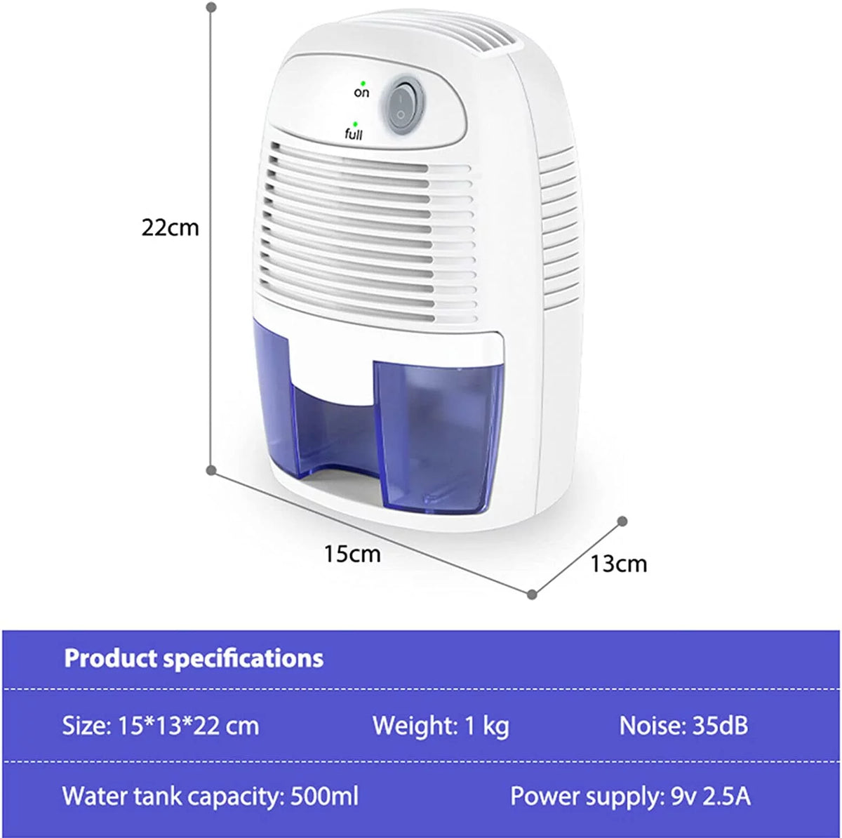 Portable Dehumidifier Moisture Absorber W708150