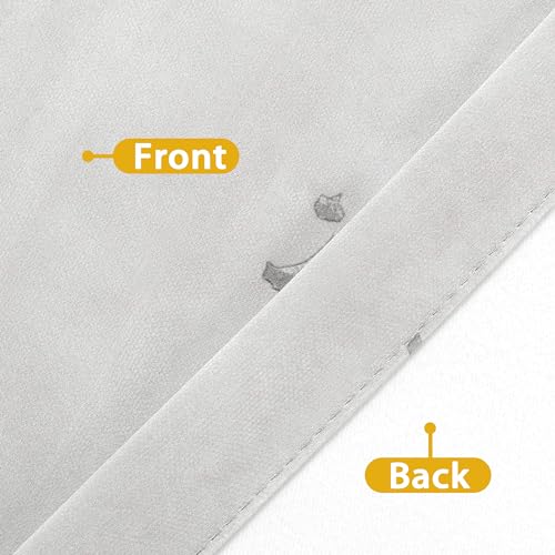Gray Blackout Grommet Thermal Insulated Window Curtains Set of 2 Panels 52 Inch by 84 Inch B634894