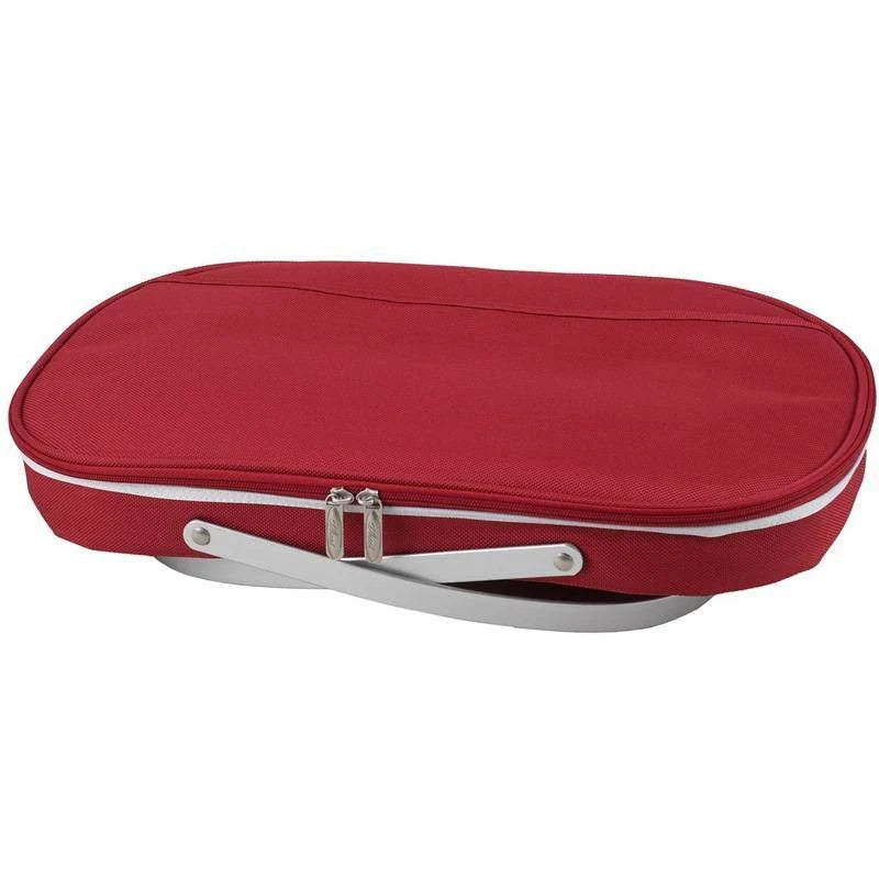 Collapsible Insulated Picnic Basket for 4 - Red L570937