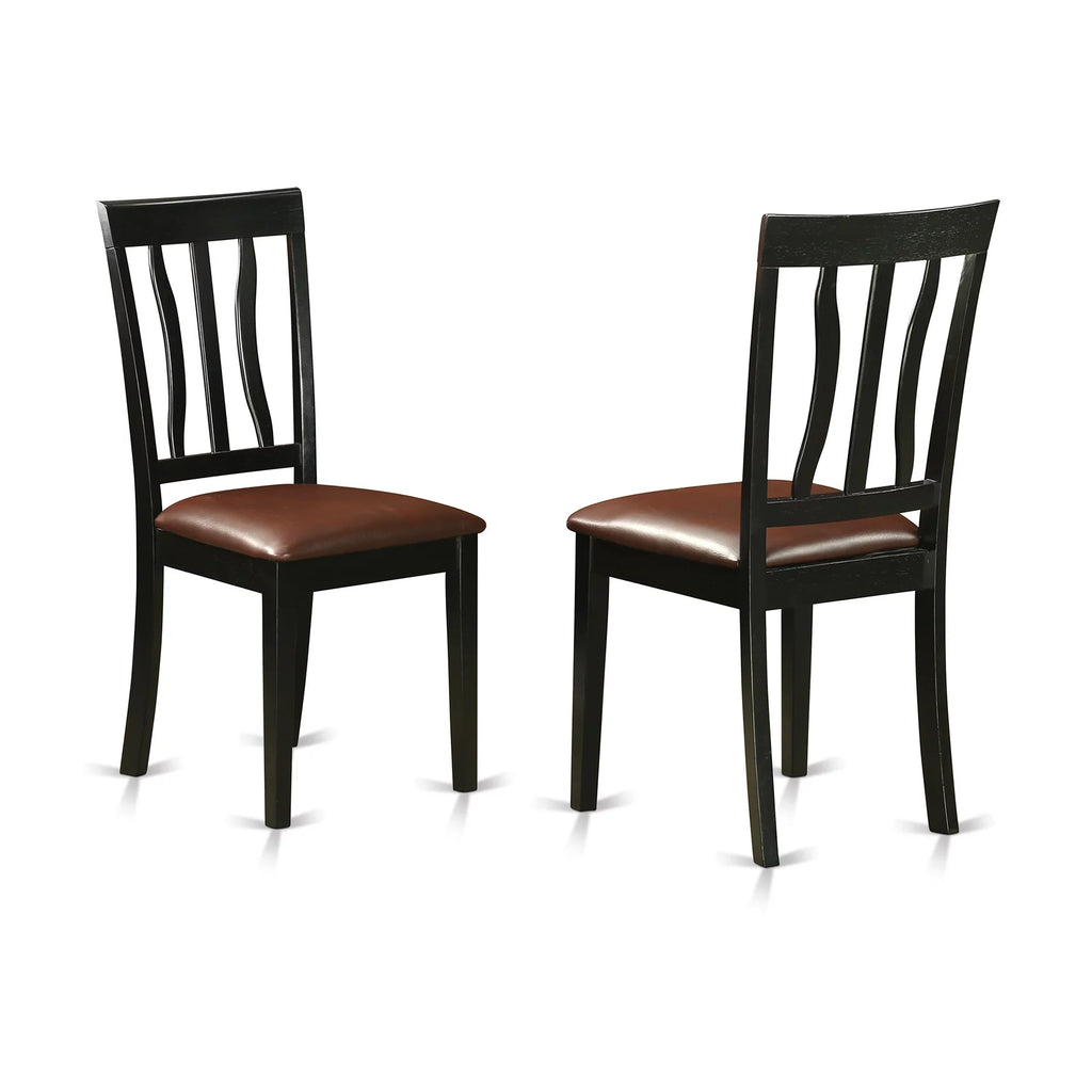 5 Piece Dining Set with Leather Chairs L683