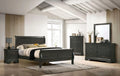 Gray Solid Wood King Bedroom Set 6pcs I132389