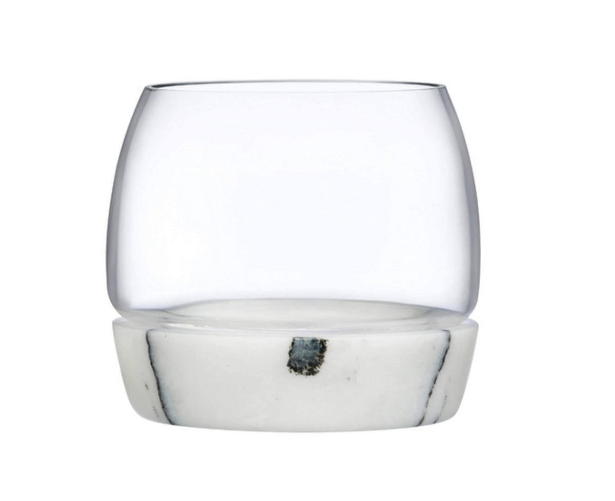 Lead-Free Crystal Whiskey Tumbler with Marble Base Q839976