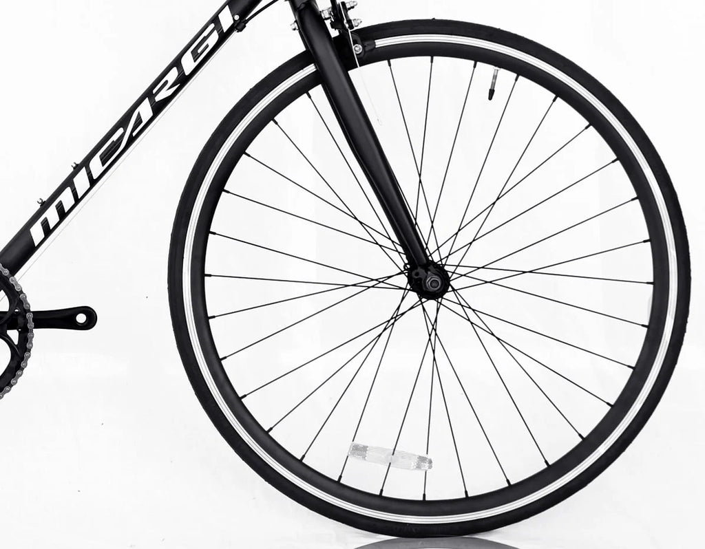 White 53 cm Aluminum 700C Road Bike C589