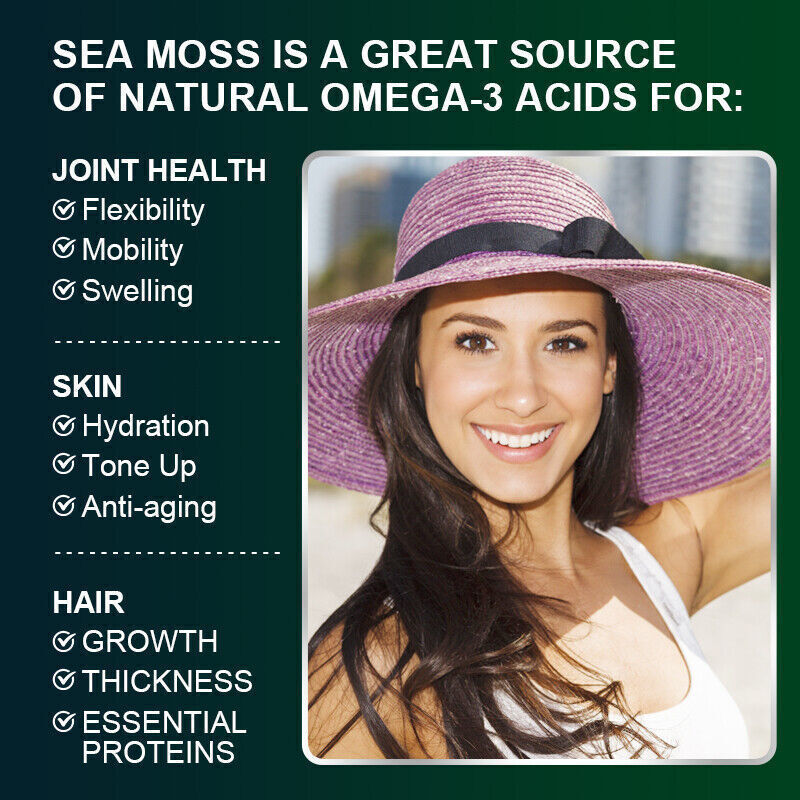 Organic Sea Moss bladder wrack & Burdock Root 120 Capsule L27383