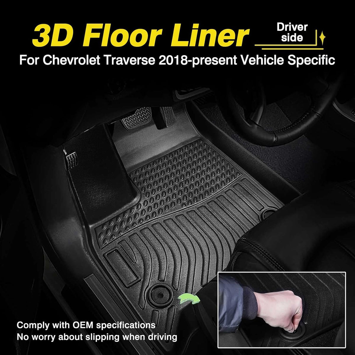 All Weather Heavy Duty Floor Mat for Chevrolet Traverse E95174