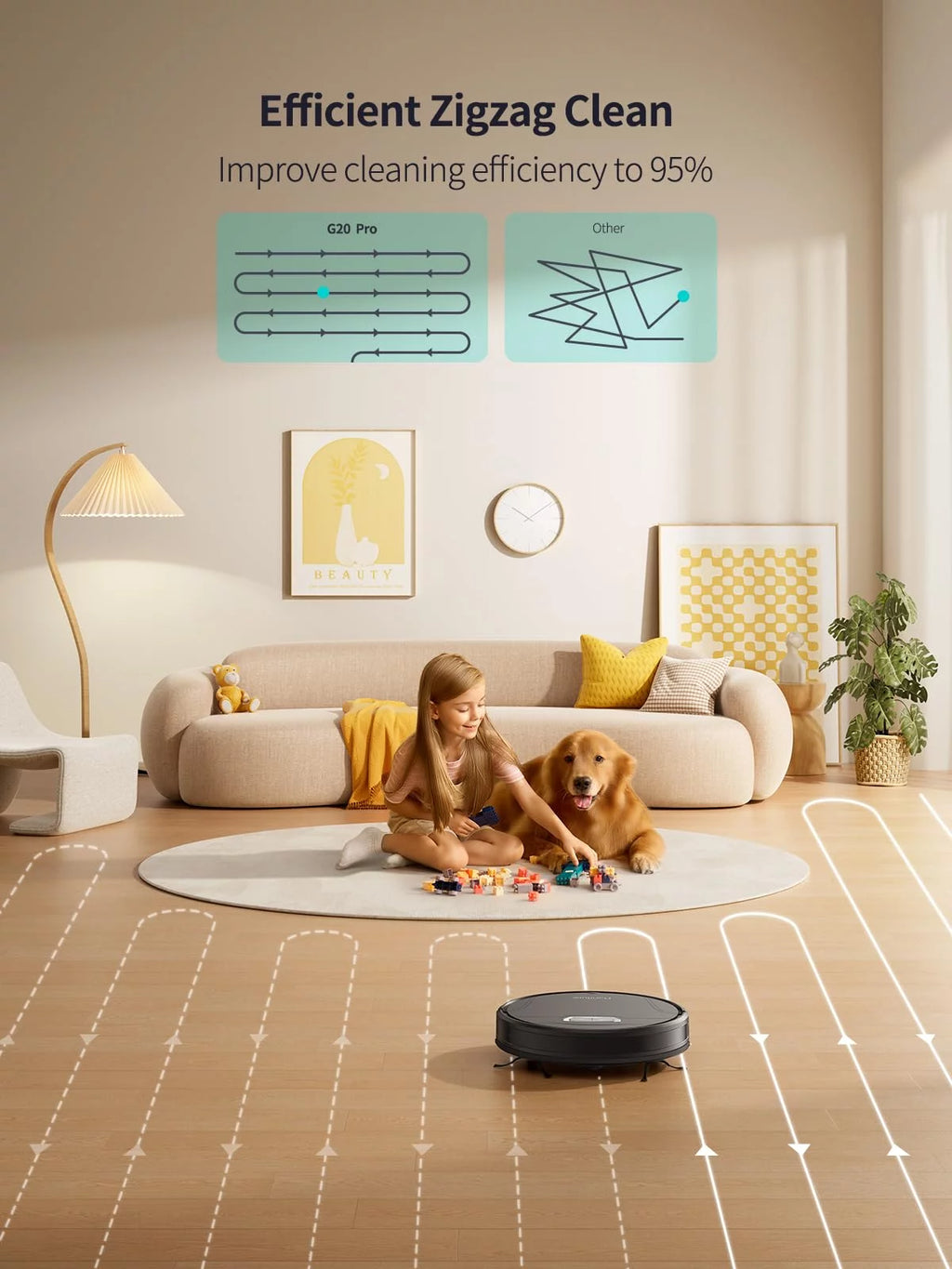 Robot Vacuum and Mop Combo 4500pa 180min Runtime N99637
