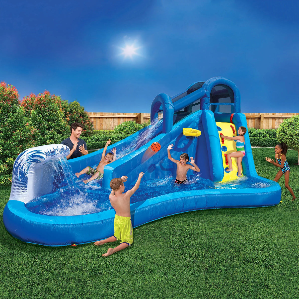 14 ft 5 in Inflatable Water Slide Splash Toy N7071