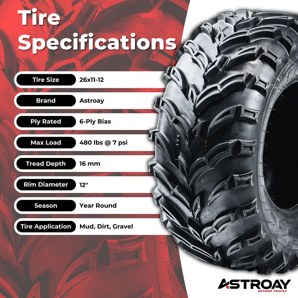 26 x 11 - 12 Utility ATV/UTV Tire X87688
