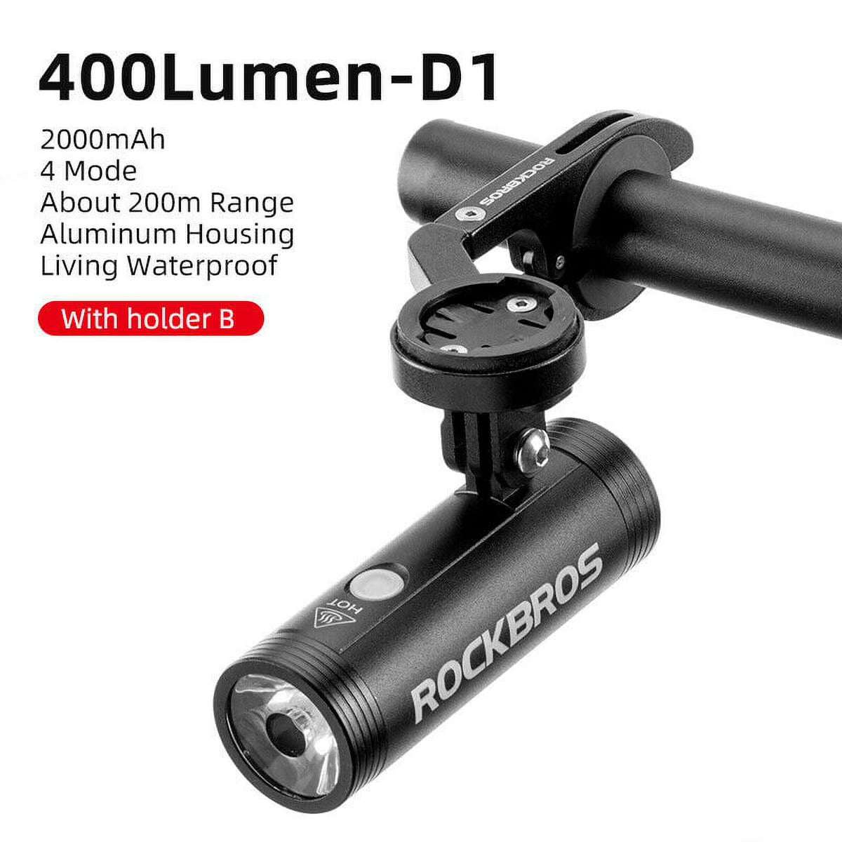 400LM USB Rechargable Bike Front Light M3736