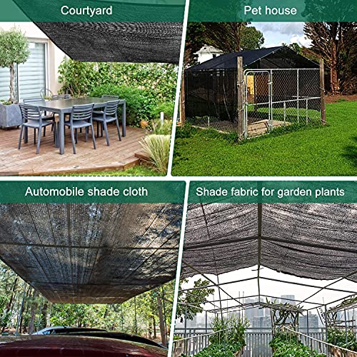 40% Shade Cloth 6.5x10FT Mesh Tarp with HDPE Material and Reinforced Grommets S834252