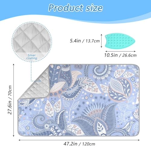 Large 47 x 28 inch Ironing Mat with Silicone Iron Rest H2787