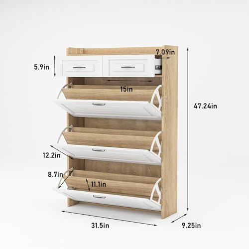 Shoe Cabinet with 3 Flip Drawers and 2 Drawers W859775
