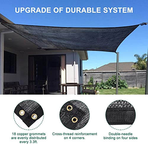 40% Shade Cloth 6.5x10FT Mesh Tarp with HDPE Material and Reinforced Grommets S834252