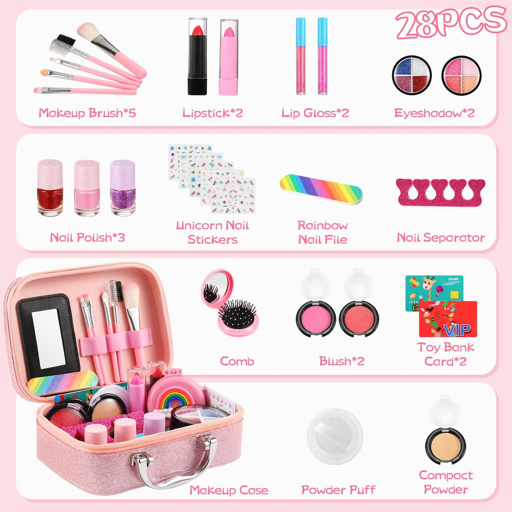 Real Washable Non-Toxic Kids Makeup Toy Kit W2367