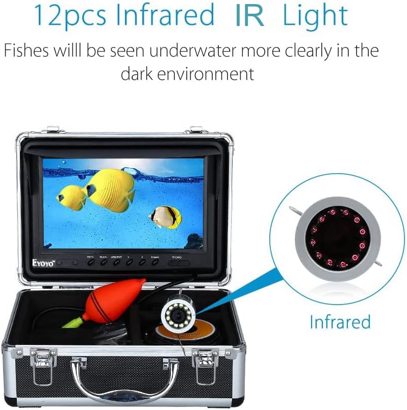 Underwater Fishing Camera 9 inch LCD 1000TVL Waterproof 30m Cable D31632