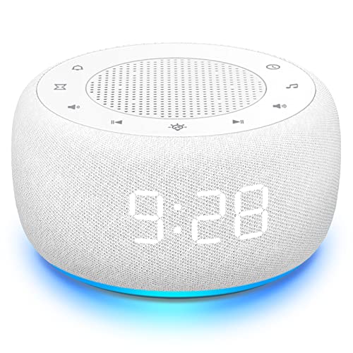 White Noise Machine with 18 Soothing Sounds, 7 Night Light, Sleep Timer K26400
