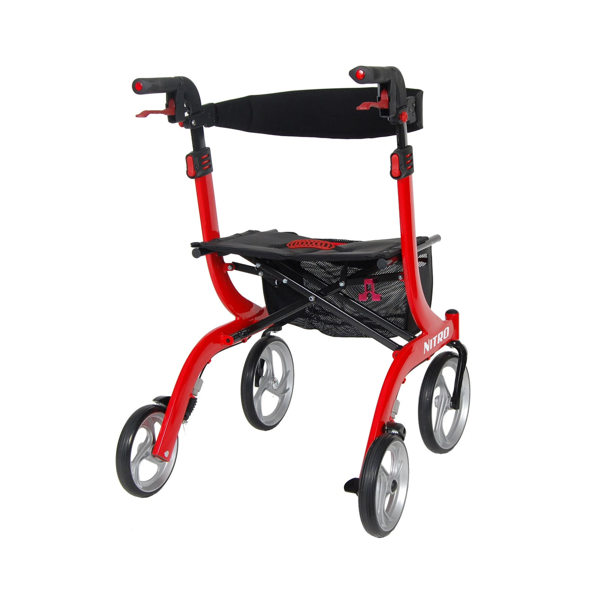Red Rollator Rolling Walker J5316