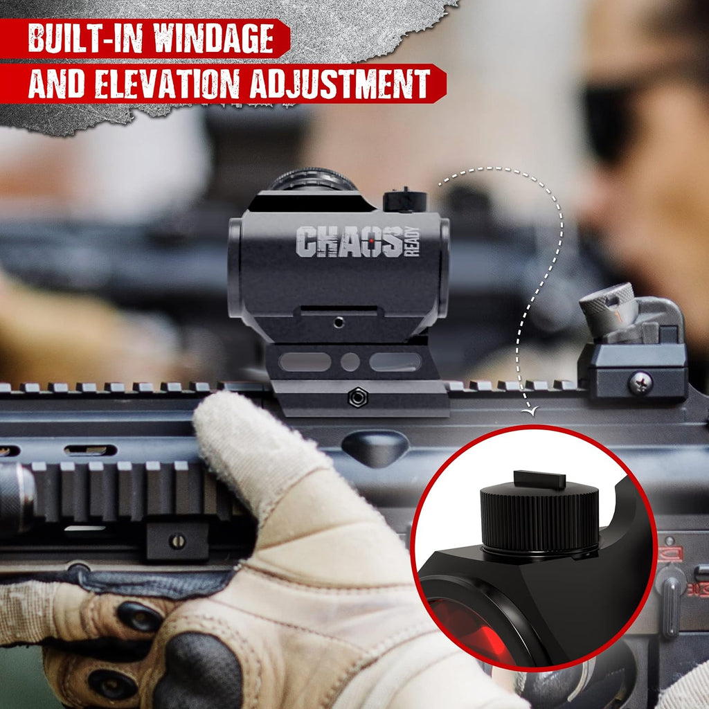 Red Dot Sight with 45 Degree Offset Mount and 1 Inch Riser Mount P6659