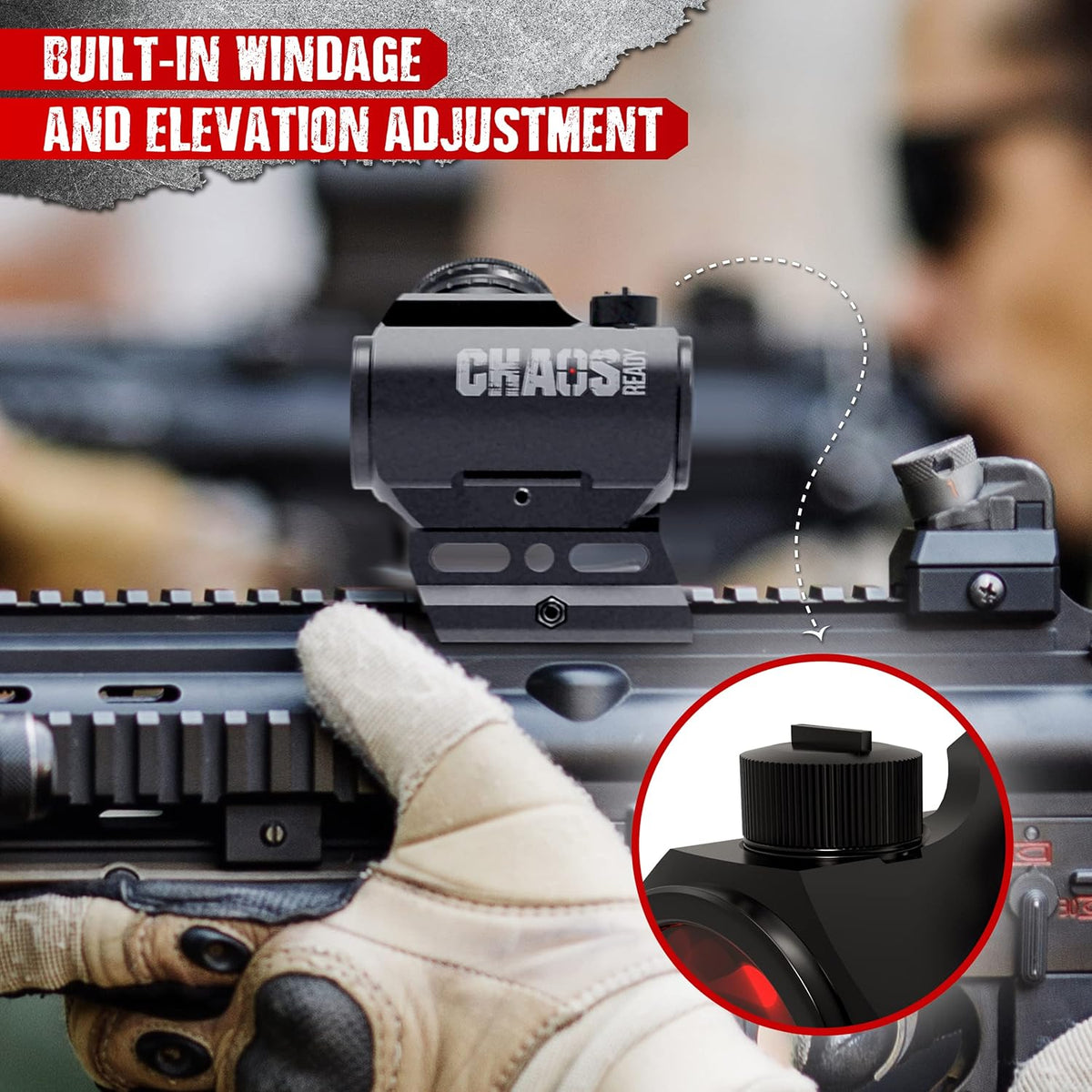 Red Dot Sight with 45 Degree Offset Mount and 1 Inch Riser Mount P6659