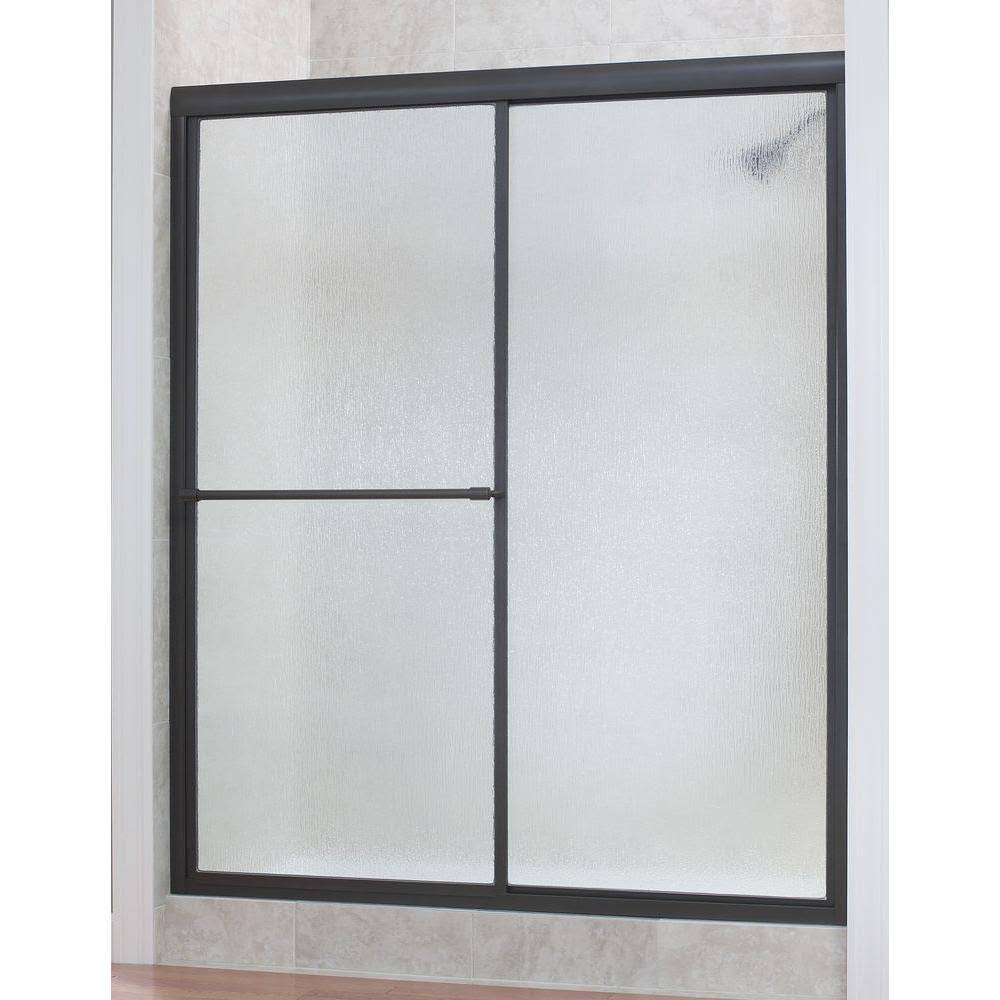 60x22 x 70x22 Rain Glass Framed Sliding Shower Door J50215