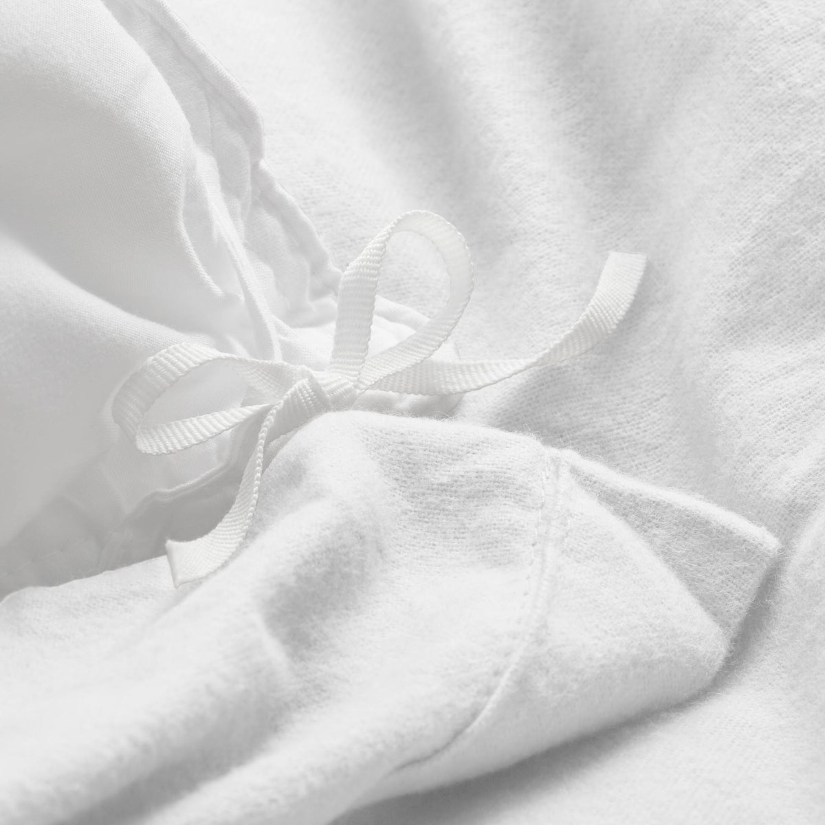 100% Cotton Flannel Duvet Cover & Sham Set White King T978